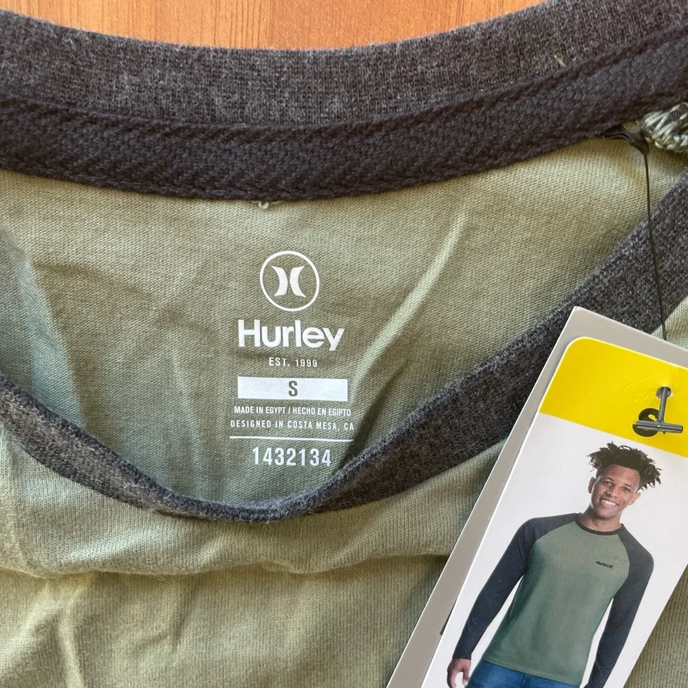 Hurley mens raglan baseball tee brand new with tags - Picture 3 of 5